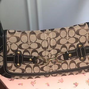 SOLD!! Slim Shoulder bag, signature fabric